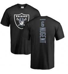 NFL Nike Oakland Raiders #6 Mike Nugent Black Backer T-Shirt