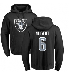 NFL Nike Oakland Raiders #6 Mike Nugent Black Name & Number Logo Pullover Hoodie