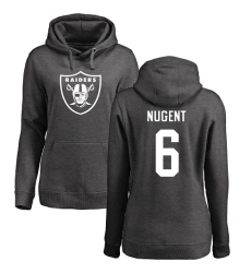 NFL Women's Nike Oakland Raiders #6 Mike Nugent Ash One Color Pullover Hoodie