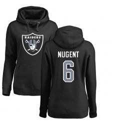 NFL Women's Nike Oakland Raiders #6 Mike Nugent Black Name & Number Logo Pullover Hoodie