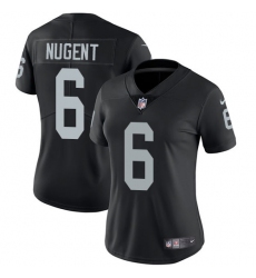 Women Nike Oakland Raiders #6 Mike Nugent Black Team Color Vapor Untouchable Elite Player NFL Jersey