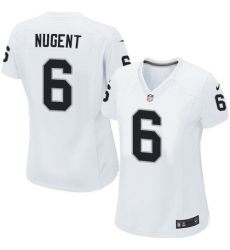 Women Nike Oakland Raiders #6 Mike Nugent Game White NFL Jersey