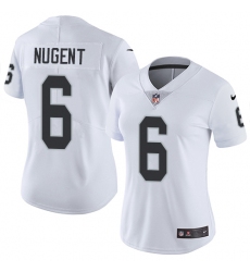 Women Nike Oakland Raiders #6 Mike Nugent White Vapor Untouchable Elite Player NFL Jersey