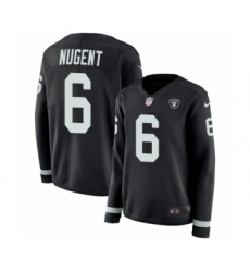 Women's Nike Oakland Raiders #6 Mike Nugent Limited Black Therma Long Sleeve NFL Jersey
