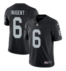 Youth Nike Oakland Raiders #6 Mike Nugent Black Team Color Vapor Untouchable Limited Player NFL Jersey