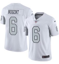 Youth Nike Oakland Raiders #6 Mike Nugent Limited White Rush Vapor Untouchable NFL Jersey