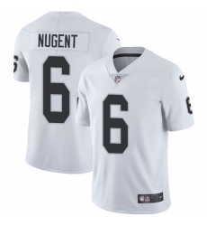 Youth Nike Oakland Raiders #6 Mike Nugent White Vapor Untouchable Elite Player NFL Jersey