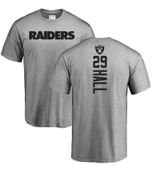 NFL Nike Oakland Raiders #29 Leon Hall Ash Backer T-Shirt