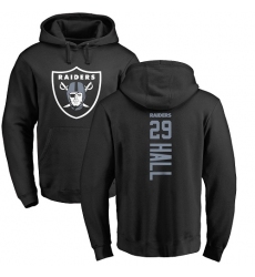 NFL Nike Oakland Raiders #29 Leon Hall Black Backer Pullover Hoodie