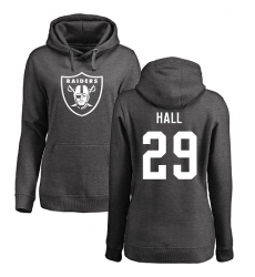 NFL Women's Nike Oakland Raiders #29 Leon Hall Ash One Color Pullover Hoodie