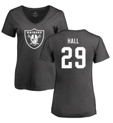 NFL Women's Nike Oakland Raiders #29 Leon Hall Ash One Color T-Shirt