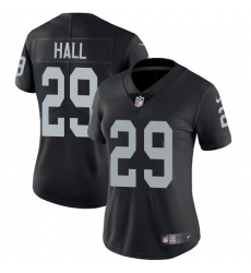 Women Nike Oakland Raiders #29 Leon Hall Black Team Color Vapor Untouchable Limited Player NFL Jersey