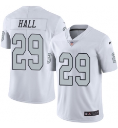 Youth Nike Oakland Raiders #29 Leon Hall Limited White Rush Vapor Untouchable NFL Jerseyersey