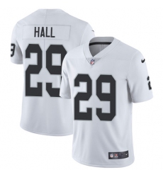 Youth Nike Oakland Raiders #29 Leon Hall White Vapor Untouchable Elite Player NFL Jersey