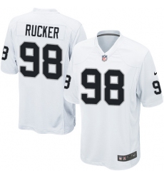 Men's Nike Oakland Raiders #98 Frostee Rucker Game White NFL Jersey