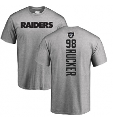 NFL Nike Oakland Raiders #98 Frostee Rucker Ash Backer T-Shirt