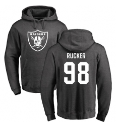 NFL Nike Oakland Raiders #98 Frostee Rucker Ash One Color Pullover Hoodie