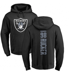 NFL Nike Oakland Raiders #98 Frostee Rucker Black Backer Pullover Hoodie