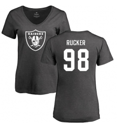 NFL Women's Nike Oakland Raiders #98 Frostee Rucker Ash One Color T-Shirt