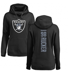 NFL Women's Nike Oakland Raiders #98 Frostee Rucker Black Backer Pullover Hoodie