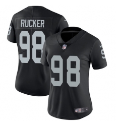 Women Nike Oakland Raiders #98 Frostee Rucker Black Team Color Vapor Untouchable Limited Player NFL Jersey