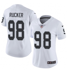 Women Nike Oakland Raiders #98 Frostee Rucker White Vapor Untouchable Elite Player NFL Jersey