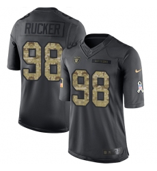 Youth Nike Oakland Raiders #98 Frostee Rucker Limited Black 2016 Salute to Service NFL Jersey
