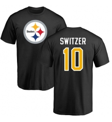 Nike Pittsburgh Steelers #10 Ryan Switzer Black Name & Number Logo T-Shirt