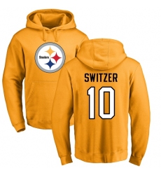 Nike Pittsburgh Steelers #10 Ryan Switzer Gold Name & Number Logo Pullover Hoodie