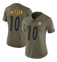 Women Nike Pittsburgh Steelers #10 Ryan Switzer Limited Olive 2017 Salute to Service NFL Jersey