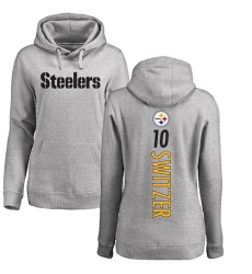 Women's Nike Pittsburgh Steelers #10 Ryan Switzer Ash Backer Pullover Hoodie