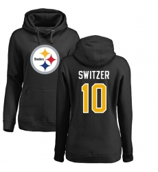 Women's Nike Pittsburgh Steelers #10 Ryan Switzer Black Name & Number Logo Pullover Hoodie