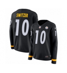 Women's Nike Pittsburgh Steelers #10 Ryan Switzer Limited Black Therma Long Sleeve NFL Jersey