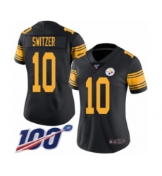 Women's Pittsburgh Steelers #10 Ryan Switzer Limited Black Rush Vapor Untouchable 100th Season Football Jersey