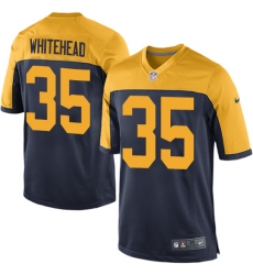 Men's Nike Green Bay Packers #35 Jermaine Whitehead Game Navy Blue Alternate NFL Jersey