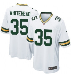 Men's Nike Green Bay Packers #35 Jermaine Whitehead Game White NFL Jersey