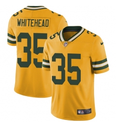 Men's Nike Green Bay Packers #35 Jermaine Whitehead Limited Gold Rush Vapor Untouchable NFL Jersey