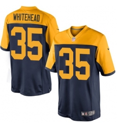 Men's Nike Green Bay Packers #35 Jermaine Whitehead Limited Navy Blue Alternate NFL Jersey