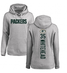 NFL Women's Nike Green Bay Packers #35 Jermaine Whitehead Ash Backer Hoodie