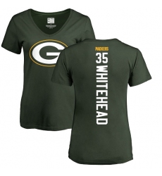 NFL Women's Nike Green Bay Packers #35 Jermaine Whitehead Green Backer T-Shirt