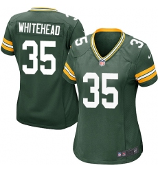 Women's Nike Green Bay Packers #35 Jermaine Whitehead Game Green Team Color NFL Jersey
