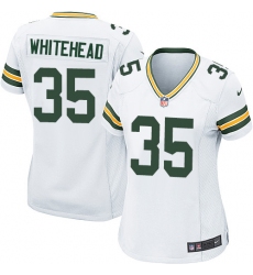 Women's Nike Green Bay Packers #35 Jermaine Whitehead Game White NFL Jersey