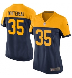 Women's Nike Green Bay Packers #35 Jermaine Whitehead Limited Navy Blue Alternate NFL Jersey