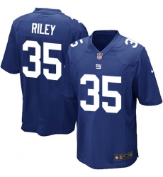 Men's Nike New York Giants #35 Curtis Riley Game Royal Blue Team Color NFL Jersey