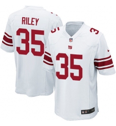 Men's Nike New York Giants #35 Curtis Riley Game White NFL Jersey