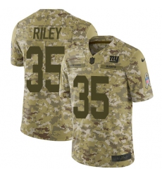 Men's Nike New York Giants #35 Curtis Riley Limited Camo 2018 Salute to Service NFL Jersey