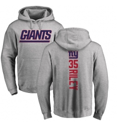 NFL Nike New York Giants #35 Curtis Riley Ash Backer Pullover Hoodie