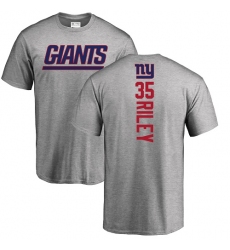 NFL Nike New York Giants #35 Curtis Riley Ash Backer T-Shirt