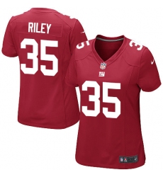 Women's Nike New York Giants #35 Curtis Riley Game Red Alternate NFL Jersey