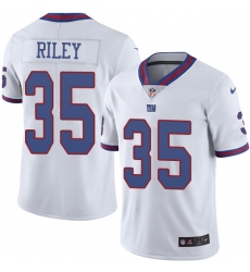 Youth Nike New York Giants #35 Curtis Riley Limited White Rush Vapor Untouchable NFL Jersey